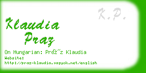 klaudia praz business card